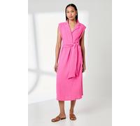 Debenhams Pink Gauze Tie Front Midi Dress pink 14