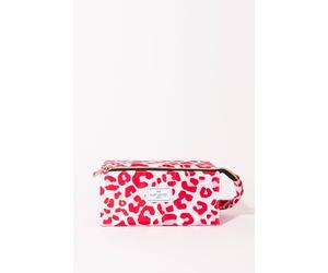 Debenhams Pink Leopard Open Flat Makeup Box Bag
