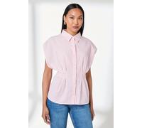 Debenhams Pink Striped Pleat Detail Shirt pink 12