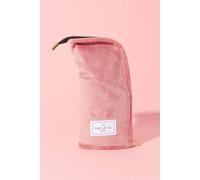 Debenhams Pink Velvet Brush Case pink