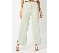 Debenhams Pintuck Front Straight Leg Trouser With Split In Sage sage