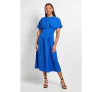 Debenhams Pleated Waist Detail Dress In Cobalt cobalt 18