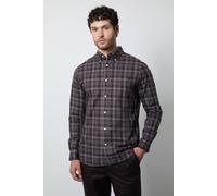 Debenhams Men's Plum Check Long Sleeve Shirt | Size: Small