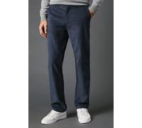 Debenhams Men's Premium Corduroy Chino Trousers in Dark Blue | Size: 36S