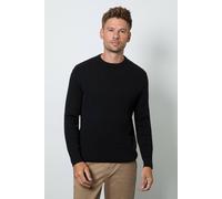 Debenhams Men's Premium Pure Cotton Cable Crew Neck Jumper in Black | Size: 2XL