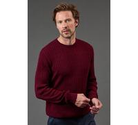 Maine Men's Premium Pure Cotton Cable Crew Neck Jumper in Burgundy | Size: 2XL Maine Burgundy 2XL