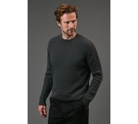 Debenhams Premium Pure Cotton Cable Crew Neck Jumper In Grey grey