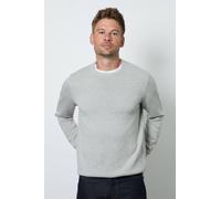Debenhams Men's Premium Pure Cotton Crew Neck Jumper in Light Grey | Size: Large