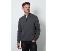 Debenhams Men's Premium Pure Cotton Half Zip Funnel Jumper in Grey | Size: XL