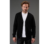 Maine Premium Pure Cotton Knitted Cardigan, XXL, Black