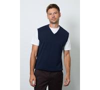 Debenhams Men's Premium Pure Cotton Knitted Tank Top in Navy | Size: 3XL