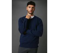 Maine Mens Premium Cotton V Neck Jumper (S) (Dark Blue)