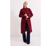 Debenhams Principles By Wallis Button Wrap Coat In Berry berry 12