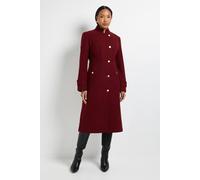 Debenhams Principles By Wallis Button Wrap Coat In Berry berry