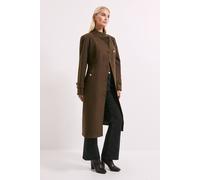 Debenhams Principles By Wallis Button Wrap Coat In Brown brown
