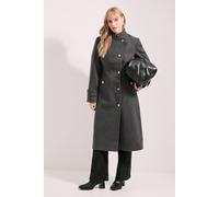 Debenhams Principles By Wallis Button Wrap Coat In Grey
