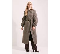Wallis Women's Principles by Check Balloon Sleeve Coat | Size: 14 Wallis Multicolor 14