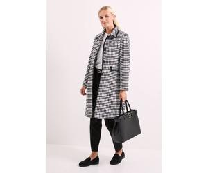 Debenhams Principles By Wallis Check Contrast Coat In Mono mono