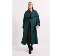 Debenhams Principles By Wallis Collar Wrap Betled Coat In Forest forest 12