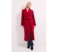 Debenhams Principles By Wallis Collar Wrap Maxi Coat In Cranberry cranberry 12