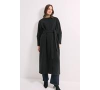 Wallis Women's Principles by Collarless Belted Maxi Coat in Black | Size: 16 Wallis Black 16