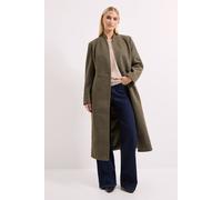 Debenhams Principles By Wallis Collarless Coat In Khaki khaki