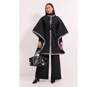 Debenhams Principles By Wallis Contrast Cape Coat In Black