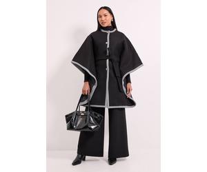 Debenhams Principles By Wallis Contrast Cape Coat In Black black