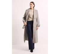 Debenhams Principles By Wallis Contrast Piping Coat In Mink mink 14