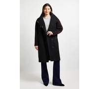 Debenhams Principles By Wallis Contrast Stripe Coat In Black black