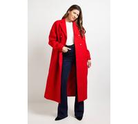 Debenhams Principles By Wallis Double Breasted Pocket Coat In Cherry