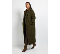 Wallis Women's Principles by Double Breasted Pocket Coat in Khaki | Size: 18 Wallis Khaki 18