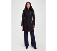 Debenhams Principles By Wallis Faux Fur Collar Coat In Black black
