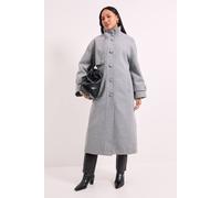 Debenhams Principles By Wallis Funnel Neck Button Coat In Grey Marl grey marl 18