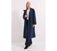Debenhams Principles By Wallis Funnel Neck Button Coat In Navy navy 20
