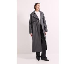 Debenhams Principles By Wallis Oversized Trench Coat In Charcoal