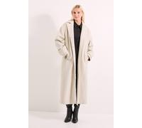 Debenhams Principles By Wallis Scarf 2 In 1 Maxi Coat In Light Grey