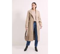 Debenhams Principles By Wallis Single Button Twill Coat In Taupe taupe