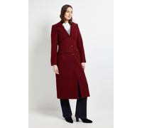 Debenhams Principles By Wallis Twill Button Coat In Cranberry cranberry
