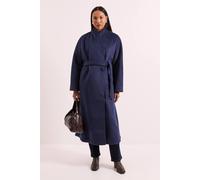 Wallis Women's Principles by Wrap Belted Coat in Navy | Size: 14 Wallis Navy 14