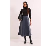 Debenhams Pu Seamed Circle Skirt In Navy navy 14
