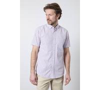 Debenhams Purple Classic Check Short Sleeve Shirt purple