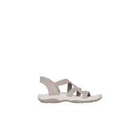 Skechers Reggae Slip Ins TPE Taupe Womens Walking Sandals 163460 in a Plain Textile in Size 5