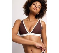 Debenhams Rise Contrast Binding Rib Bikini Top Brown brown 10