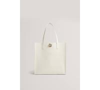 Ted Baker Women's Rose Detail Crinkle Large Tote Bag Ivory Ted Baker Ivory One Size
