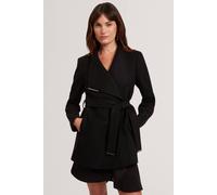 Debenhams Rosess Short Belted Wool Wrap Coat Black black 10