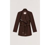 Debenhams Rosess Short Belted Wool Wrap Coat Choclate In Chocolate chocolate