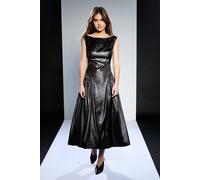 Debenhams Runway 1.8.1.8 Bardot Neck Peplum Detail Dress In Black black 6