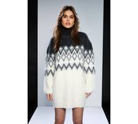 Debenhams Runway 1.8.1.8 High Neck Fair Isle Jumper In Mono mono M