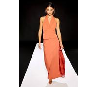 Debenhams Runway 1.8.1.8 Organza Panelled Maxi Skirt In Orange orange 10